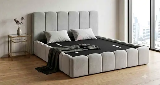 Premium Quality Cotton fabric king Bed Available