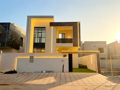 تشطيب سوبر ديلوكس موقع مميز قريب شارع الامارات العابر طابقين 4 غرف نوم ماستر تكييف مركزي