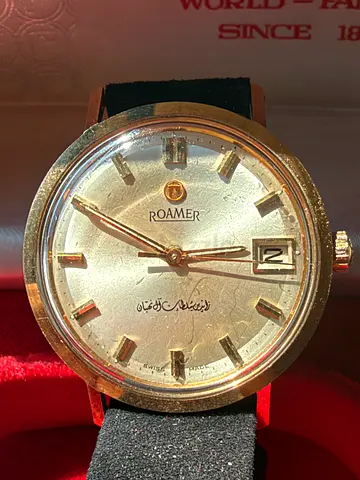 18 k gold Roamer vintage watch - gifted from Sheikh zayed in 1960’s