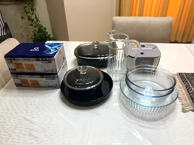 Mixed Glassware & Serving Sets - Plates, Bowls, Jars (Excellent Condition)