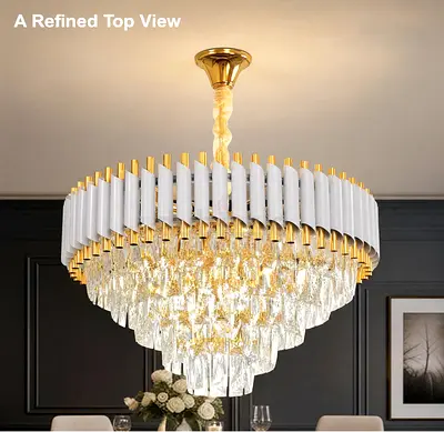 YATAI LIGHTING Modern Crystal Chandelier, 60 cm Ceiling Light, 11 E14