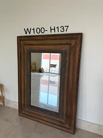 Large Solid Wood Frame Mirror