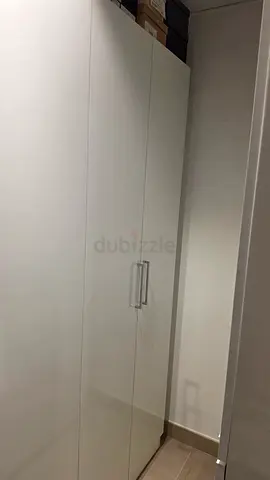 White 2 door wardrobe (1 unit) perfect condition