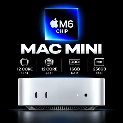 Mac mini M6 Chip | 16GB RAM, 256GB SSD