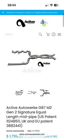 Bmw M3/m4 G80/G82 active autowerke midpipe