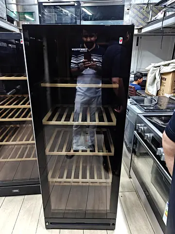 Vestfrost latest model 191 bottle wine fridge dual temperature wooden shelves freestanding  by khali