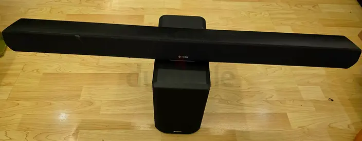 Denon Heos Sound bar and Wireless Subwoofer.