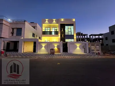 Villa  for sale at Ajman  -Al Yasmeen area  the Villa 3200 sqft  G + 1  ( 5  Master room +big court + big  Majlis +big Hall +maid room)