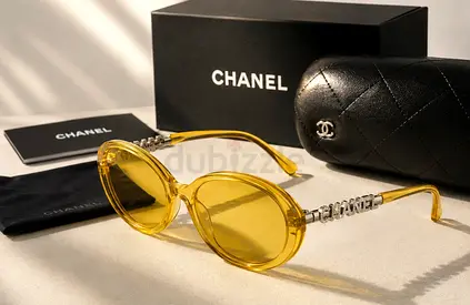 CHANEL Yellow Oval Sunglasses original – Ref. 5565