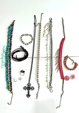 Mixed women's necklaces, bracelets and earrings bundle - All for 100 AED