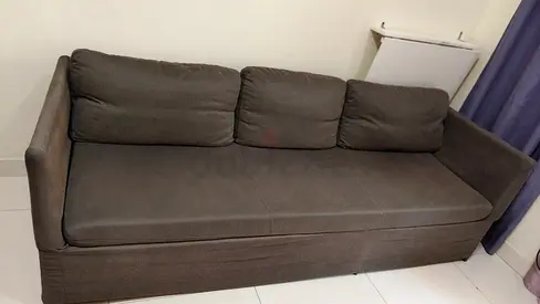 Grey 3-seater fabric sofa in good used condition bought from IKEA.