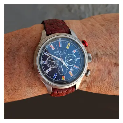 Nautica NCT 16 Flag Chronograph – Genuine Crocodile + NATO straps
