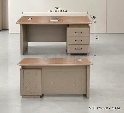 Executive Office Desk with 3-Drawer Pedestal – 120 x 60 x 75 cm