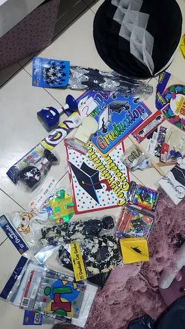 Graduation party decoration pack — assorted banners, props and tableware