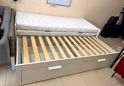 IKEA brimnes day bed with 2 mattress and 2store drawers