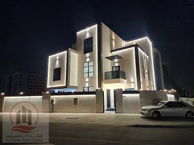 فيلا للبيع بعجمان منطقة الياسمين الفيلا ارضى واول وروف مساحة الفيلا 3800 قدم الفيلا ( 6 غرفة ماستر  +مجلس كبير +  صالة كبيرة + حوش كبير + غرفة خادمة )