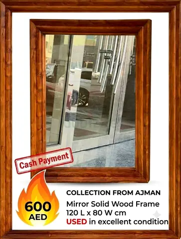 Solid wood mirror
