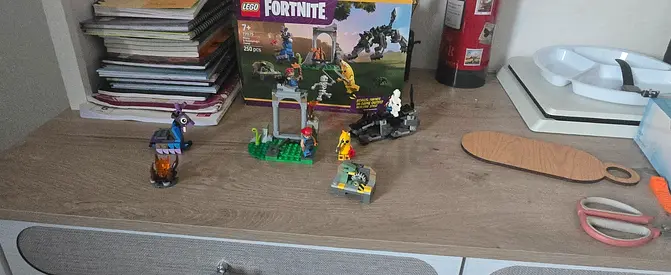 LEGO Fortnite set and assorted small toy figures - used,