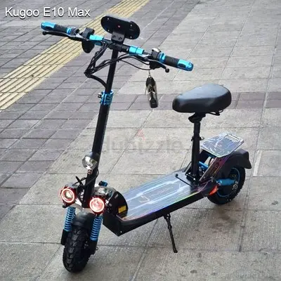 KugooE10 max .. Electric Scooter with Seat and LED Lights