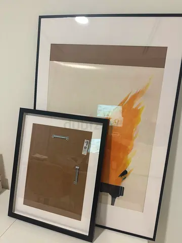 Set of 2 Black Framed Wall Pictures / Photo Frames - Good Condition