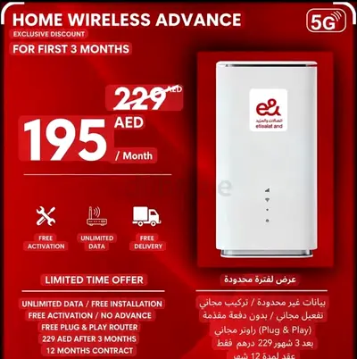 Etisalat 5G Home Wireless Router (Plug & Play) - Unlocked