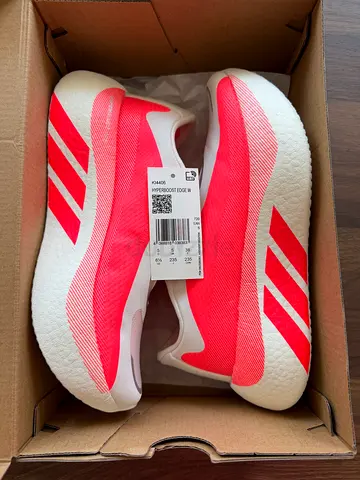 Adidas Women's Running Shoes - Size 38, UK 5, New in Box (Pink/White)