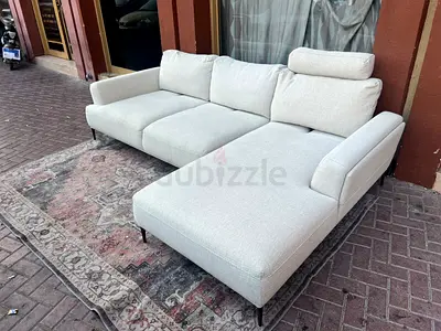 The Loom Collection L Shape Sofa Beige