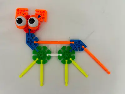 Used Snap-Together Building Toy Pieces — Small Educational Construction Set