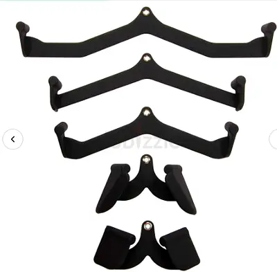 5-Piece Lat Pulldown Cable Attachment Set for Tricep, Bicep, Rowing - Brand New