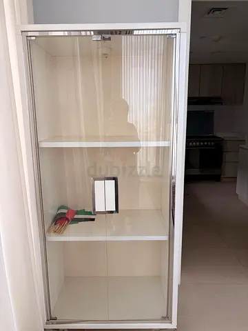 White Glass-Door Display Cabinet