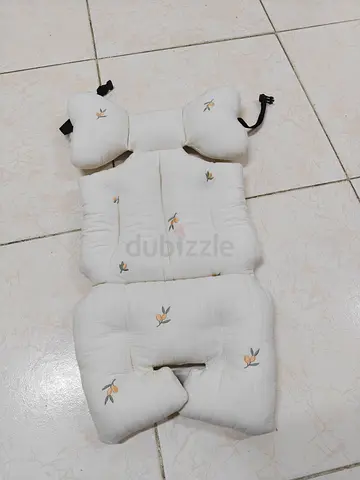 Universal padded baby stroller soft cushion/car seat liner insert - neutral floral, used once