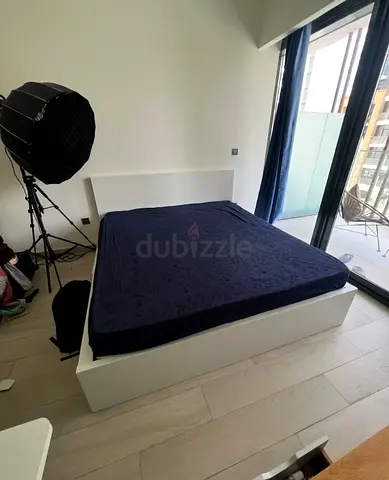 IKEA Malm king size bed frame with mattress - good condition