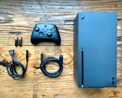 Xbox Series X Console + Wireless Controller with Cables — Excellent Condition