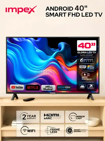 Impex 40" Android Smart FHD LED TV - Excellent Working Condition
