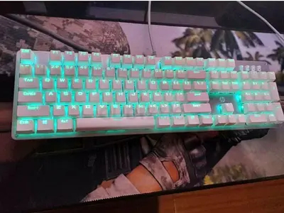 HP White Mechanical Keyboard GK100