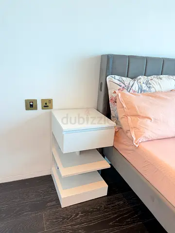 2XSets Bedside Table Bed Side Table Nightstand with 1 Drawer 2 Shelves Table with Drawers SmallSide