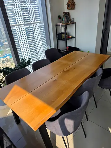 Table Edge Bucket Classifieds: Wooden Dinning Table 6 Seats | dubizzle Dubai