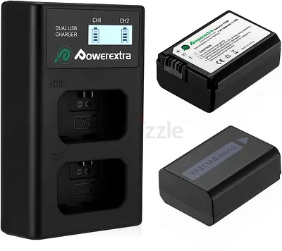 2x NP FW50 Batteries + Smart Dual USB Charger [BRAND NEW]