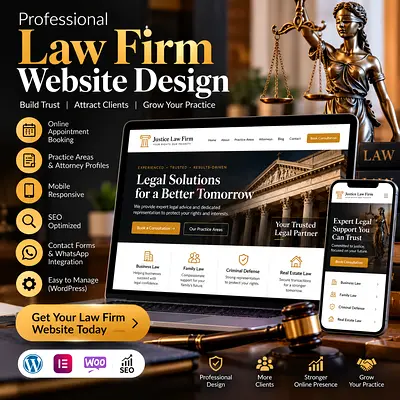 Professional Law Firm Website Design | Modern, Secure & SEO-Optimized