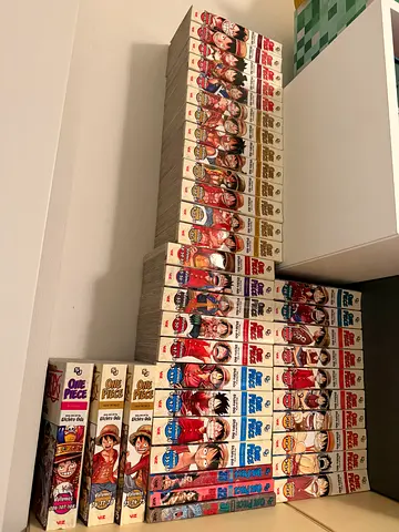 One Piece manga volumes (English) — full collection from vol 1 to vol 108. 500aed. Perfect condition