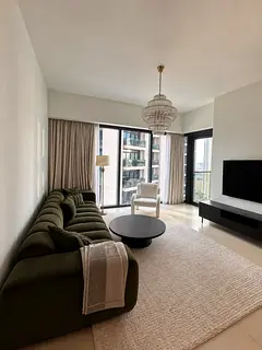 Corner 2 bedroom in Act tower with boulevard and Burj view