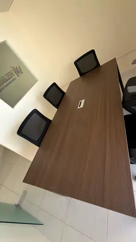 Office meeting table with 4 mesh chairs - good condition