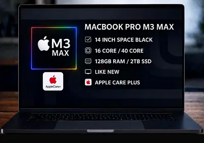 Macbook Pro M3 Max 128gb ram 2tb ssd - Apple Care Plus