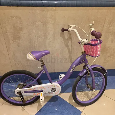 Mogoo Purple Kids Bicycle With Basket - 16 inch. Preloved. AED 95 Only!