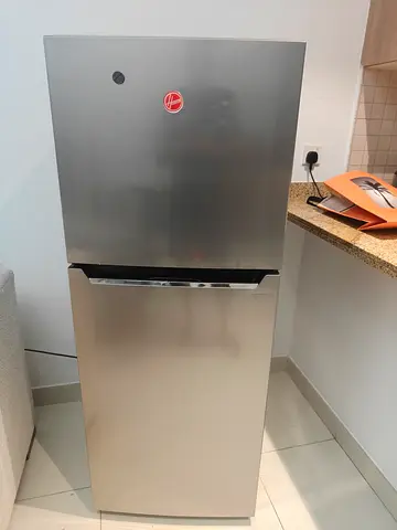 Hoover stainless steel top-freezer refrigerator - good working condition