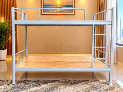 Sturdy Metal Bunk Bed Frame - Double Size Bottom
