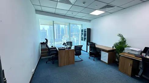 Ready to move office space for rent | Burj Khalifa View | High Floor | Business Center
