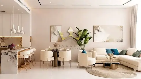 1BR Apartment | Jade Tower Majan | Furnished | Skyline & Pool View