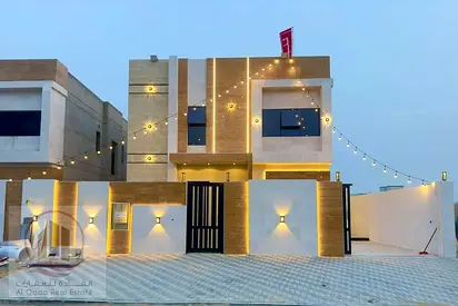 Villa  for sale at Ajman  -Al Zhaya area  the Villa 3200 sqft  G + 1( 3  Master room +big court + big  Majlis +big Hall +maid room)