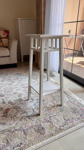 White Wooden Side Table / Plant Stand - Good Condition